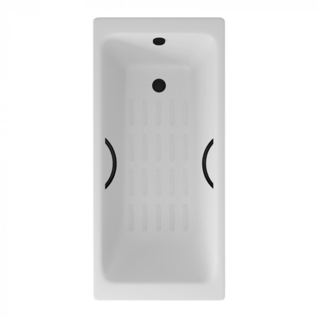 Delice Parallel 170х80 с черными матовыми ручками и антискользящим покрытием DLR220502RB-AS