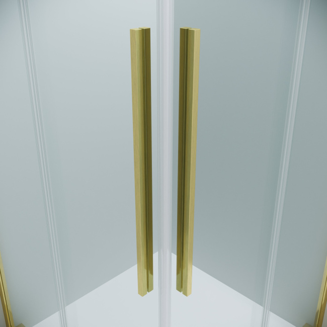 Grossman 300.K33.01.9070.32.00 Galaxy (90*70*195) прямоуг,раздвижн,золото сатин,стекло прозрач без поддона