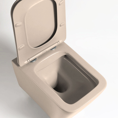 Vincea Q-Line VT1-12MC безободковый, ультратонкое soft close сиденье, капучино матовый