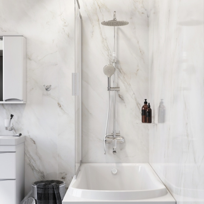 AM.PM Like 170x70 WK80EE без гидромассажа с душевой системой со шторкой и аксессуаром