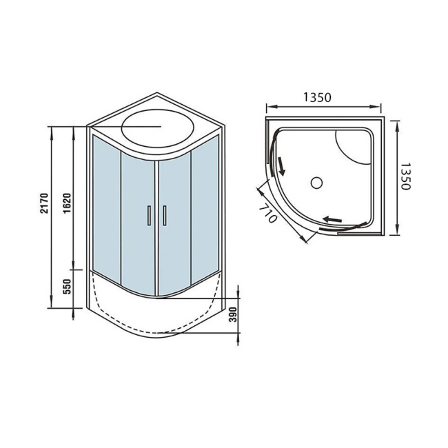 WeltWasser WW500 Emmer 13555-2 135х135 10000004657