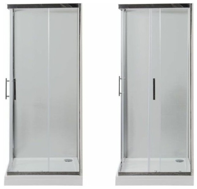 Aquanet Delta Cube NPE1142 100x100, прозрачное стекло без поддона