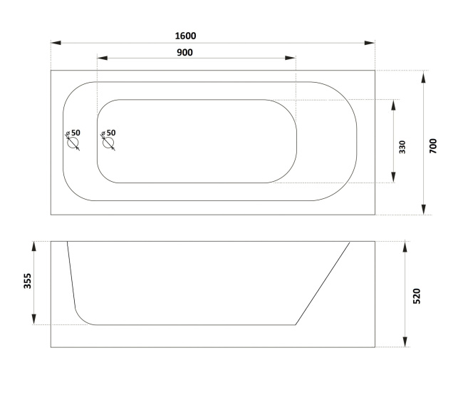 Parly ORTIZ (1600x750x580) белая Parly ORTIZ (1600x750x580) белая