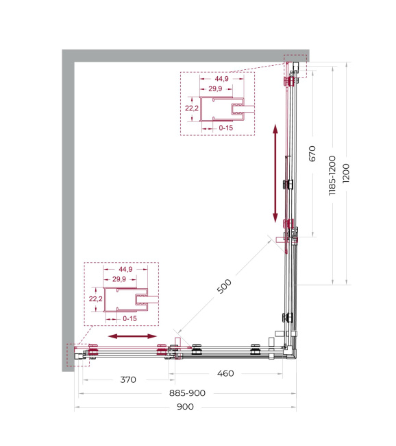 BelBagno MARINO-2-AH-2-120/90-C-CR