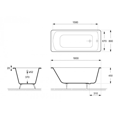 Delice Prestige 180х80 с антискользящим покрытием DLR230623-AS