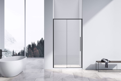Vincea Slim-N VDS-4SN120CLB, 1200, черный, стекло прозрачное,