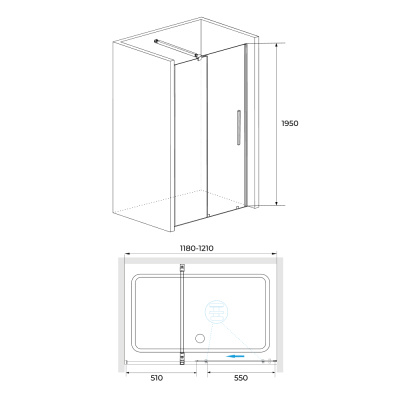 RGW TO-18 B Чёрный/Прозрачное/6 мм/120*195