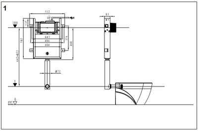 Комплект унитаза WeltWasser AMBERG 404 + GELBACH 002 GL-WT + AMBERG RD-WT кнопка белая