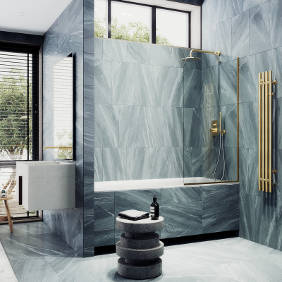 MaybahGlass в узком профиле, 6 мм, Стекло Бесцветное, 34x140 (MGV-131-3у)