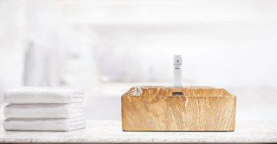 WELTWASSER ELBACH 2177 M846 42x42 мрамор бежевый с белым