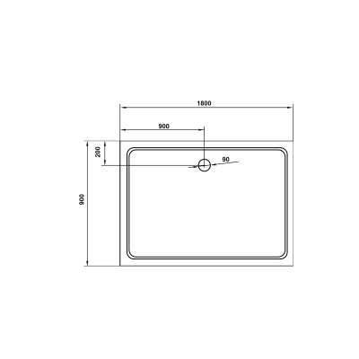 CEZARES TRAY-M-AH-180/90-35-W из стеклокомпозита (SMC)