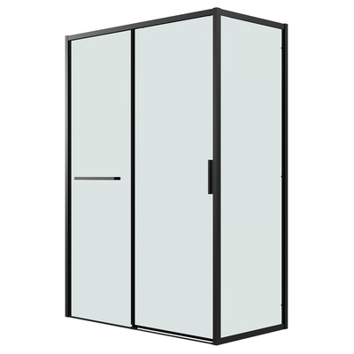 Grossman 200.K33.05.80.21.00 Style (80*195) черный матовый, стекло прозрачное, 1 место
