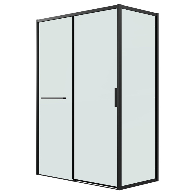 Grossman 120.K33.05.1180.21.00 Style (110*80*195) черный матовый, стекло прозрачное, 2 места без поддона