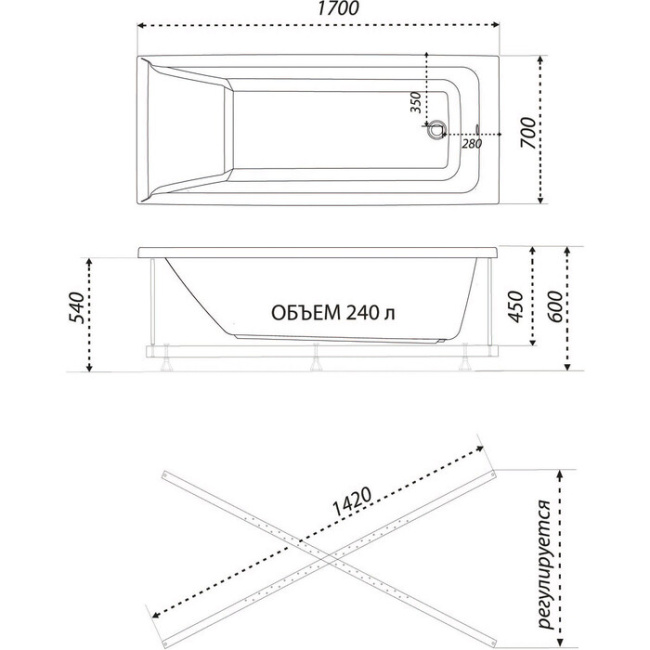 1ACreal Тори 170 с каркасом (Щ0000044551)