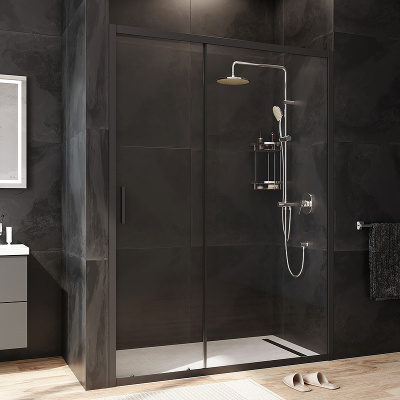 AM.PM Gem 140 W90G-140-1-195BT профиль Черный матовый стекло прозрачное