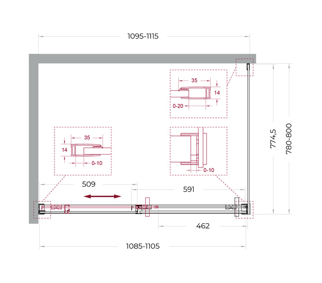 BelBagno SOFT_CLOSE-1-AH-1-110/80-C-GM