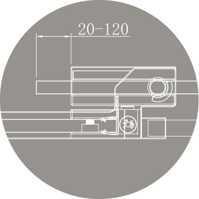 Cezares Slider B1 (SLIDER-B-1-100/110-BR-Cr) бронзовое стекло