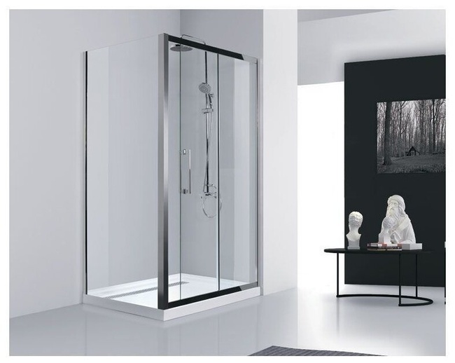 Aquanet Delta NPE1131 120x80, прозрачное стекло без поддона