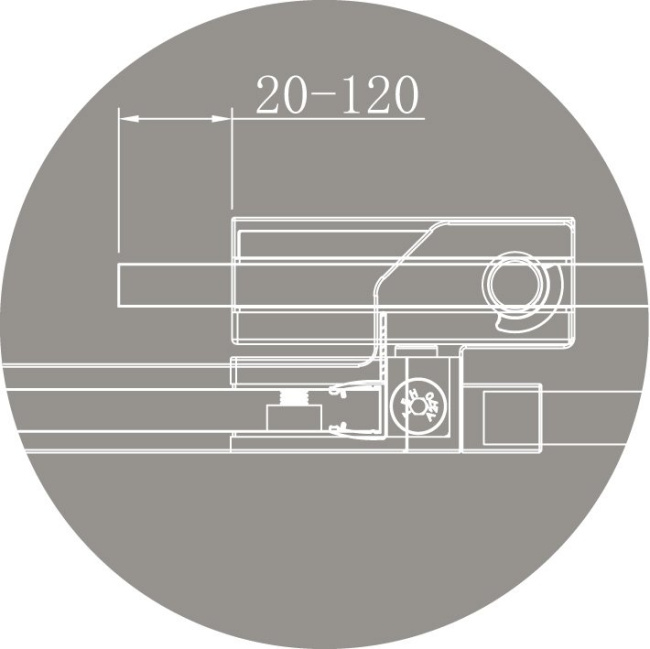 CEZARES SLIDER-R-2-90/100-C-NERO без поддона