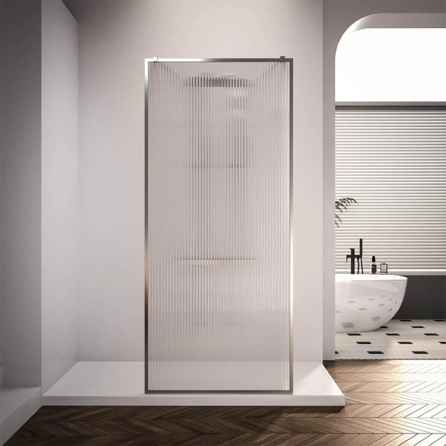 Veconi Korato KR-90F, 1100x2000, хром, стекло рифленое осветлённое