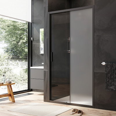 AM.PM Gem Solo 110 W90G-110-1-195BM профиль Черный матовый стекло матовое-прозрачное