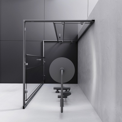 AM.PM Gem S 100х80 W93G-404-100280-BT профиль Черный матовый стекло прозрачное без поддона