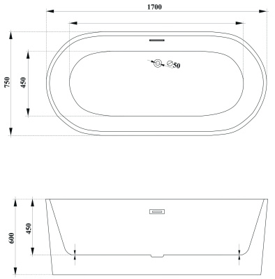 Ceruttispa SKYE170 (1700x750x600) белая Ceruttispa SKYE170 (1700x750x600) белая