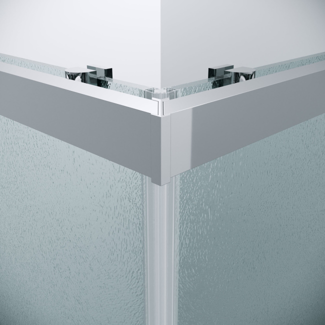 Grossman 300.K33.02.8080.10.02 Cosmo (80*80*195) квадрат,раздвижная,хром,стекло шиншилла,1мест без поддона