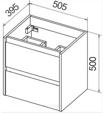 BelBagno Kraft 39 51 см KRAFT 39-500/390-2C-SO-PP