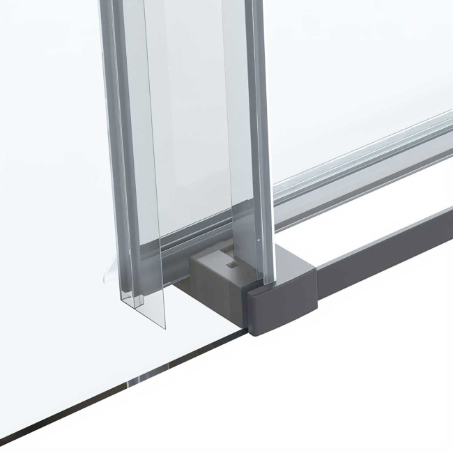 Vincea Como Soft VDS-1CS120CLGM, 1200, вороненая сталь, стекло прозрачное