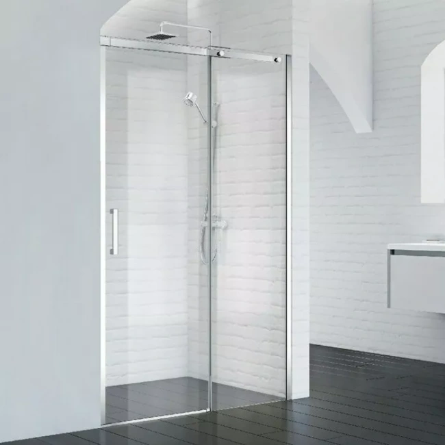 BelBagno Kraft 120 (KRAFT-60/60-C-Cr-R) правая, профиль хром/стекло прозрачное