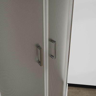 Vincea City 80x80 VSQ-5CT800MT профиль Хром стекло текстурное без поддона