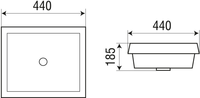 WELTWASSER DEILBACH 6042 44x44 белый