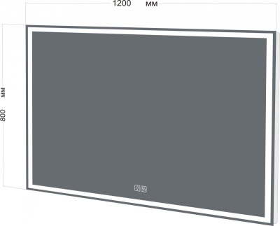 BelBagno 120x80 SPC-GRT-1200-800-LED-TCH-WARM с подсветкой