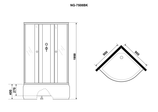 Niagara Eco E90/40/TN/BK 90x90