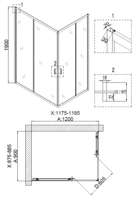 Niagara Nova NG-6611-08 120x90 без поддона