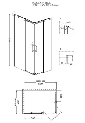 Grossman Galaxy GR-3120L 120x80 без поддона