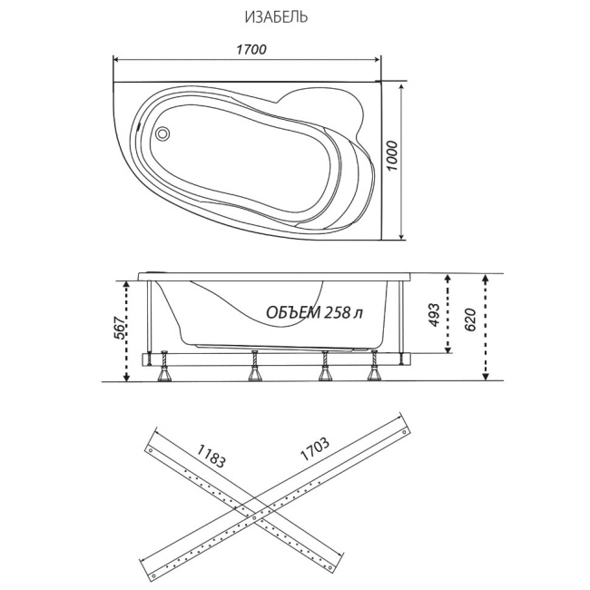 SanDav обрезанная Изабель 170-левая с каркасом (Щ0000048749) SanDav обрезанная Изабель 170-левая с каркасом (Щ0000048749)