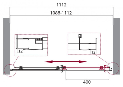 BelBagno UNO-195-BF-1-110-C-Cr