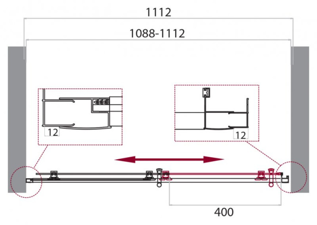 BelBagno UNO-195-BF-1-110-C-Cr