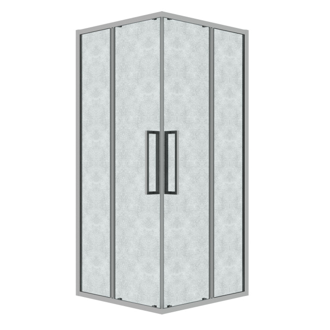 Grossman 300.K33.02.8080.10.02 Cosmo (80*80*195) квадрат,раздвижная,хром,стекло шиншилла,1мест без поддона