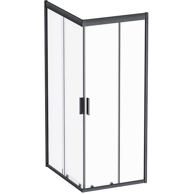AM.PM Gem S 100х80 W93G-404-100280-BT профиль Черный матовый стекло прозрачное без поддона