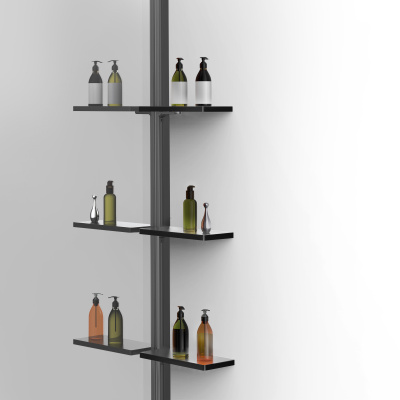 Vincea Walk-In VSW-1HWS900MRGM, 900*2000, вороненая сталь, стекло зеркальное