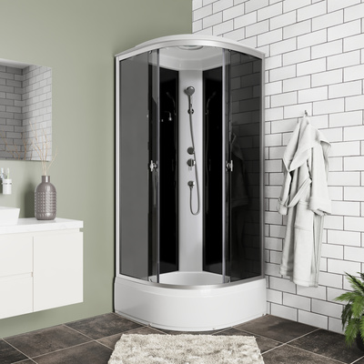 Niagara Eco E100/26/TN (100х100х215) средний поддон(26см),стекло тонированное,4 места