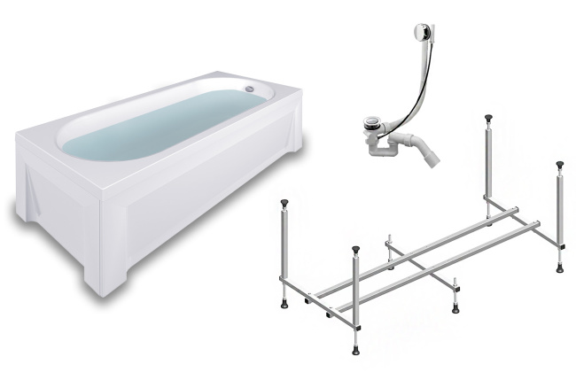 TIMO ROHA1270 120*70*58+каркас+слив-перелив+фронтальная панель+торцевая панель TIMO ROHA1270 120*70*58+каркас+слив-перелив+фронтальная панель+торцевая панель