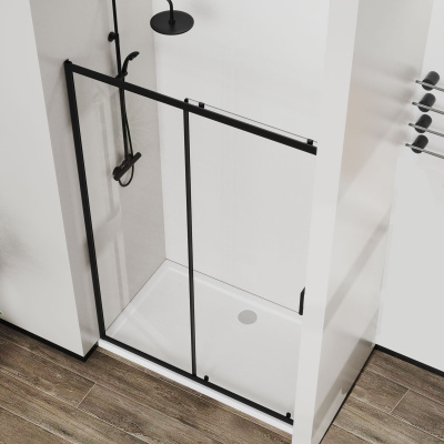 Vincea City VDS-5CT110CLB, 1100, черный, стекло прозрачное