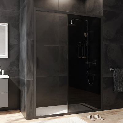 AM.PM Gem 140 W90G-140-1-195BG профиль Черный матовый стекло тонированное-прозрачное