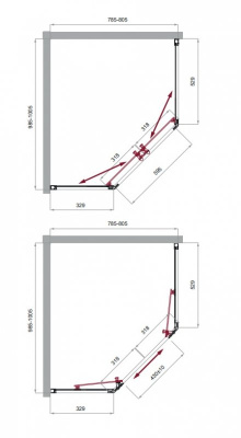 BelBagno UNO-195-PH-2-100/80-C-Cr без поддона