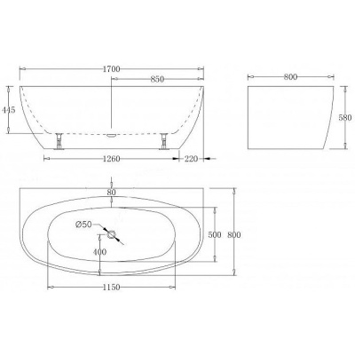 Esbano San Marino 170x80 см/с ножками/со сливом-переливом/с донным клапаном/black Esbano San Marino 170x80 см/с ножками/со сливом-переливом/с донным клапаном/black