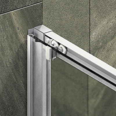 Maybah Glass MGD-1280-5 1200x1950 раздвижная профиль Хром матовый стекло сатиновое